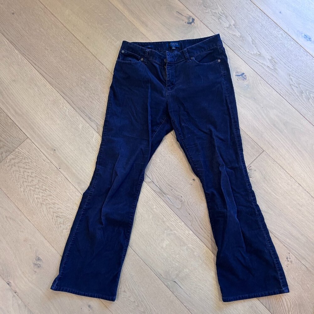 Talbots Signature Boot Cut Navy Blue Velvet Trousers Slacks Dress Pants 6P